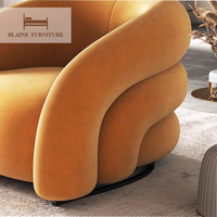Canapé simple de luxe moderne et léger en tissu de velours Chaise de salon Fashion Simple Personalized Relax Sofa Chair Accent Chair