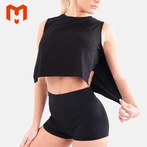 Dames Vêtements De Sport Débardeur De Yoga <span class=keywords><strong>Blanc</strong></span> Gym <span class=keywords><strong>Crop</strong></span> <span class=keywords><strong>Top</strong></span> Sexy Coton Fitness Yoga Logo Personnalisé Tops - Product Image 2