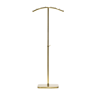 Venta al por mayor espejo de oro soportes de exhibición de ropa de acero inoxidable percha ajustable plata estante de exhibición de ropa para la tienda de ropa - Product Image 5