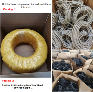 AN6 AN8 AN10 망간 an10 호스 E85 블랙 나일론 커버 스테인레스 스틸 꼰 cpe nbr 고무 연료 라인 오일 쿨러 호스 - Product Image 6