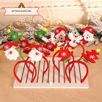 Ensemble de bandeaux pour enfants de Noël, motif bois de renne et flocon de neige, oreilles à ressort, en tissu, style européen et américain