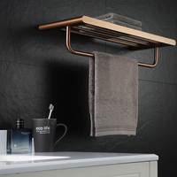 Ensemble d'accessoires de salle de bain en acier inoxydable rose doré moderne minimaliste écologique de plus de huit pièces