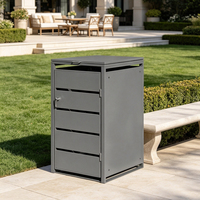 Poubelles de recyclage rectangulaires en métal écologiques pour jardin extérieur, de luxe moderne, grande taille, pour la maison