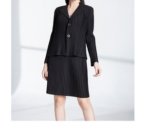 Negro señoras último plisado Oficina uniforme de moda de diseño de vestido para mujeres - Product Image 6