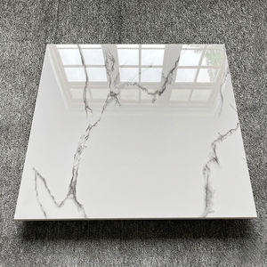 <span class=keywords><strong>Carrelage</strong></span> en céramique de marbre blanc Carrara résistant à l'usure de Foshan, Chine, 60x60cm 600x600mm pour sol de salon et salle de bain - Product Image 1