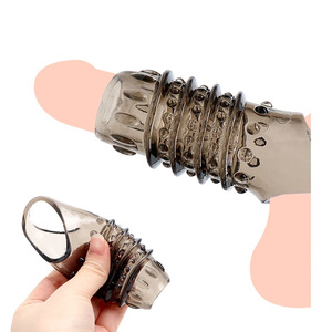 Waschbare Kondome Wolf Braces Samenverriegelung Verdickung und Verlängerung Widerstandsring für Männer - Product Image 1