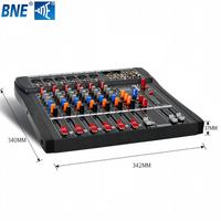 Console de mixage audio portable CT6 à 6 canaux, prix d'usine, contrôleur de son professionnel avec Bluetooth, LED RGB, USB, MP3