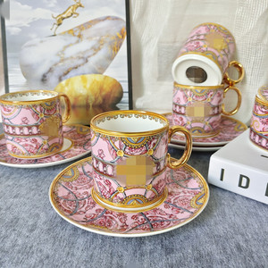 Porcelain Ceramic <b>Tea</b> Cup <b>Set</b> Porcelain 15pcs Coffee Teapot <b>Set</b> for Gift /Luxury European Style Gold Plated <b>Tea</b> Cups <b>Set</b> - Product Image 2