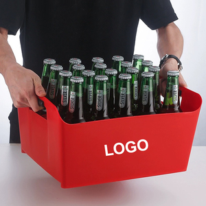 Chất lượng cao PP Bar Cube vuông dày công suất lớn đồ uống rượu bia nhựa rắn màu xanh lá cây Xô đá - Product Image 2