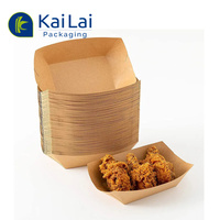 Barquette alimentaire en papier recyclable pour la vente en gros, boîte à frites jetable, conteneur alimentaire en papier imprimé sur mesure, barquette à frites