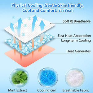 Parche de Gel Refrigerante para Reducir la <span class=keywords><strong>Fiebre</strong></span>, Parche de Enfriamiento de Uso General para Bebés y <span class=keywords><strong>Adultos</strong></span>, Precio de Fábrica, Venta al Por Mayor, OEM - Product Image 6