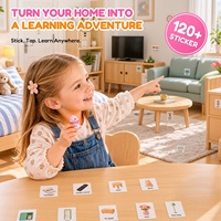 DB03 Lecteur interactif Montessori sur le thème des dinosaures, cartes cognitives pour l'éducation précoce des enfants, jouets lecteurs interactifs