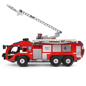 Xingbao 03028 пожарный город спасательный грузовик блоки кирпичи игрушки diy техническая серия строительство пожарная машина с пожарным