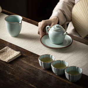 Ru Ware Sky Blue Teapot Porcelain Round With Lid For Kung Fu <b>Tea</b> <b>Set</b> - Product Image 5