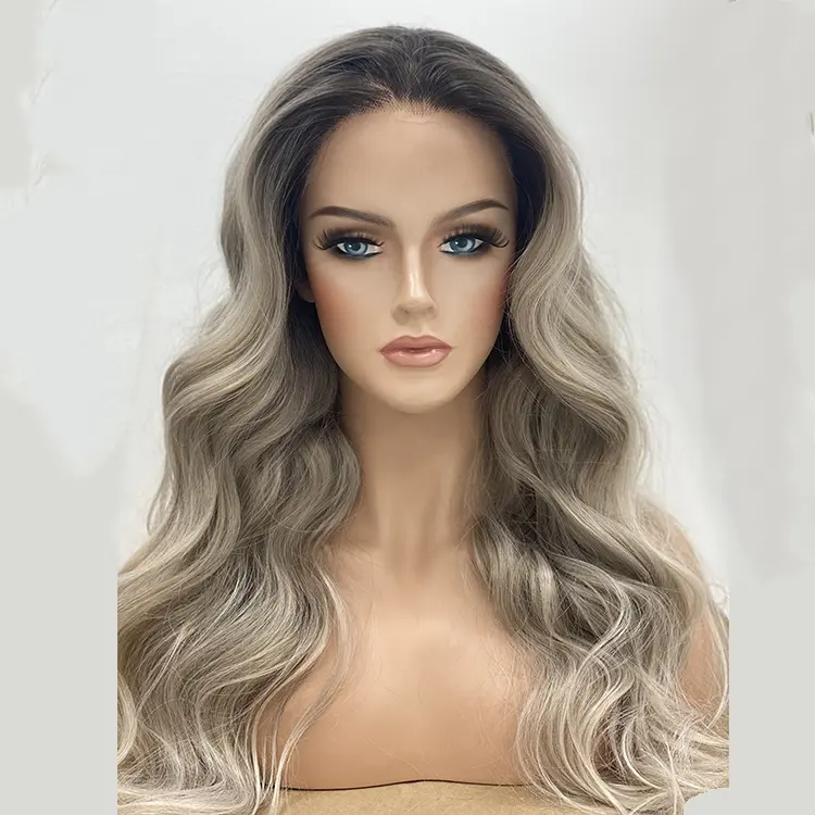 H5-E Thực Tế Sợi Thủy Tinh Nữ Mannequin Head Trang Điểm Nữ Head Mannequin Với Vai Cho Tóc Giả Hiển Thị