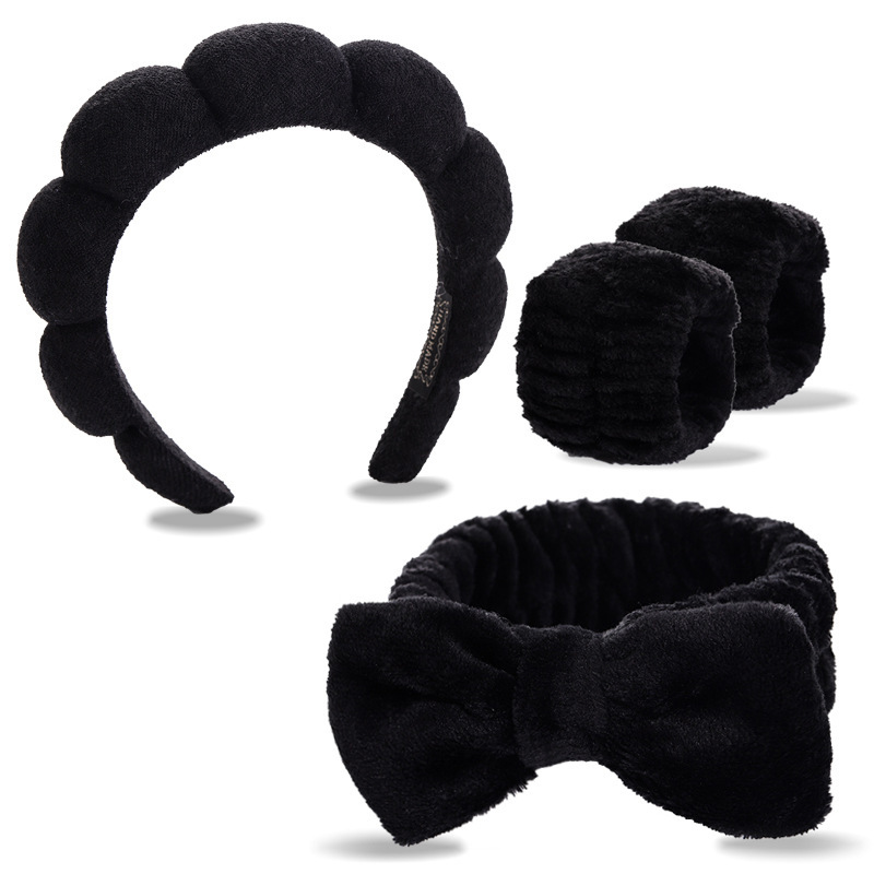 Bracelet d'interface à couture noire, ensemble de 4 pièces