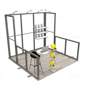 10x10 3x3m tuyến tính <span class=keywords><strong>Modular</strong></span> khung kim loại quảng cáo triển lãm công bằng triển lãm thương mại hiển thị sự kiện gian hàng đứng với kệ - Product Image 2