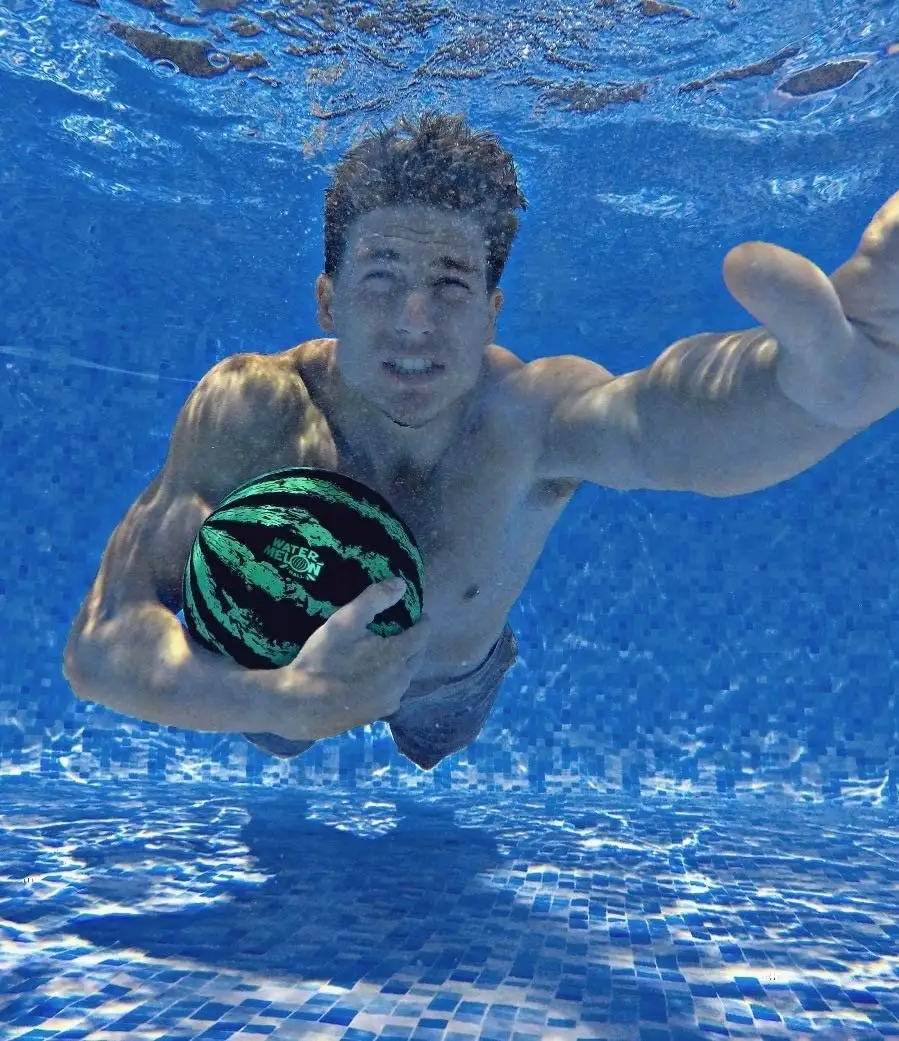 सिंथेटिक रबर Inflatable/पानी भरने तरबूज तनाव गेंद पीवीसी समुद्र तट पानी गेंद अनुकूलित 9 और 6 इंच Inflatable खिलौना