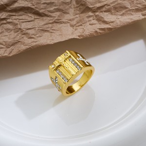 Bague croix en diamant pour homme, style hip-hop, sertie pavé, cadeau de bijoux - Product Image 3