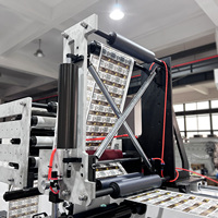 Machine d'impression flexographique automatique 8 couleurs avec servomoteur, impression haute vitesse 150 m/min et système LED UV
