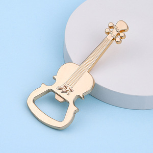 Abridor de Botellas con Forma de Guitarra, de Aleación de Zinc, Plano, para Regalo de Boda o Fiesta, Abridor de Cerveza de Estilo Simple - Product Image 2