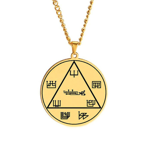 HLSS94 Angelo Custode Nelchael per Allontanare le Energia Negativa Amuleto Talismano Collana con Ciondolo in Acciaio Inox con Incisione Laser - Product Image 2