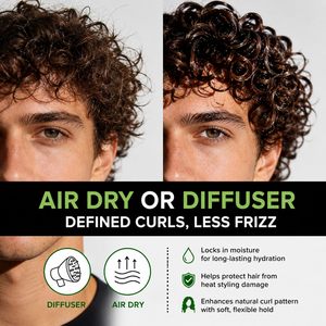 <span class=keywords><strong>Crème</strong></span> Définissante pour Boucles <span class=keywords><strong>Homme</strong></span> Marque Blanche au Beurre de Karité, Huile d'Argan et Aloe Vera – Anti-Frisottis Légère pour Cheveux Bouclés et Ondulés - Product Image 3