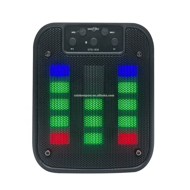 Kts Small Bt Speaker Gts-1839 Newest Product Hot Sale Professional Portable Outdoor Wireless 3 Inch Speaker with Rgb Color Light