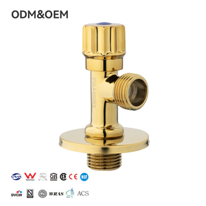 Gold Chrom Messing Hydraulik Auslaufsicher Explosionsgeschützt Großer Durchfluss FKM-Dichtung Hochtemperatur Absperr-Eckventil Heiß-Kalt Universal - Product Image 1