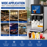 Distributeur de soda commercial à 3 têtes, direct usine, avec écran publicitaire personnalisé et logo, pour la restauration