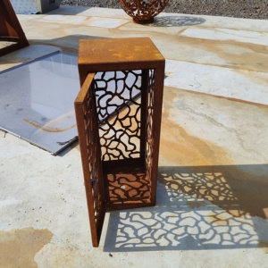 Outdoor Landscape Corten Steel Solar Bollard Light Courtyard Lawn <b>Post</b> Light - Product Image 6