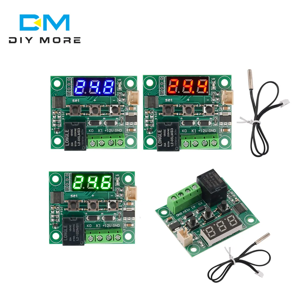 W1209 DC 5V 12V 24V LED Display Thermometer Heat Cool Temperature Controller On/Off Switch Relay Module