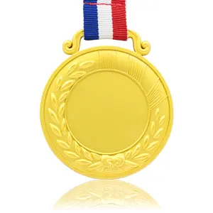 प्लेन डांस सब्लिमेशन जिम्नास्टिक क्रिकेट पुरस्कार गोल्ड रिबन ब्लैंक मेटल स्पोर्ट्स कस्टम प्लाक पदक और ट्राफियां
