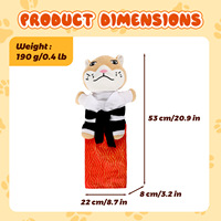 Gant de lutte pour chat Karate Kitty avec manchon de protection pour l'avant-bras - Jouet interactif de boxe pour chats d'intérieur et chatons