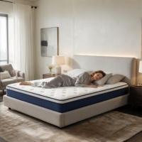 King-Size-Schaummatratze mit Kühlgel-Memoryschaum, Hybrid-Taschenfederkern, atmungsaktiv, orthopädisch, komprimierte Matratze im Karton