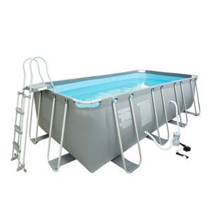 Ensemble de <span class=keywords><strong>piscine</strong></span> à cadre rectangulaire en PVC personnalisé, vagues d'été, cadre métallique, <span class=keywords><strong>piscine</strong></span> <span class=keywords><strong>hors</strong></span> <span class=keywords><strong>sol</strong></span>, cadre métallique avec échelle de sécurité - Product Image 4