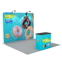 Stand backdrop kain stretch portabel 10FT dari logam dan akrilik untuk pameran foto