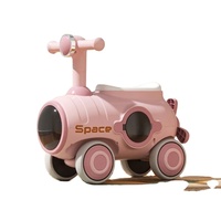 Coche Espacial Multifuncional para Niños con Música y Luces, Juguete Educativo de Empuje Tipo Submarino para Niños Pequeños