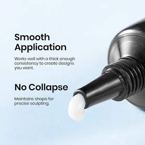 3d Gel Nail Art <span class=keywords><strong>Halloween</strong></span> White No Wipe Nail Polish 3D Rhinestone Building Multi-Function Drawing Gel for DIY Manicure Designs - Product Image 2