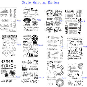 Motifs de lettres et de nombres en Silicone transparents, personnalisation, collection allemande, rétro, pour la fabrication de cartes, décoration et <span class=keywords><strong>Scrapbooking</strong></span>, 1 pièce - Product Image 1