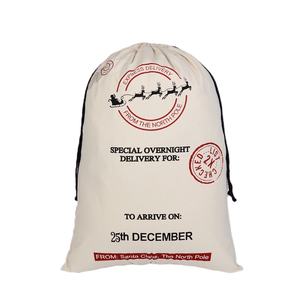 Bolsas de Regalo Navideñas Gigantes Personalizadas de Lona con Diseño de Papá Noel para Decoración Navideña - Product Image 1