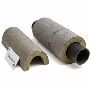 Aislamiento de Lana de <span class=keywords><strong>Roca</strong></span> para Tuberías de 2 Pulgadas, Revestimiento Preformado para Tuberías, Resistente al Fuego A1, para Calderas de Calefacción y Agua Fría - Product Image 1