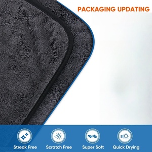 Toalla de microfibra premium NOVISON sin rayas con bucles retorcidos para secado de coches, precio de fábrica Guangdong, paño de lavado de alta densidad personalizado - Product Image 4