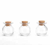 Bouteille ronde carrée d'emballage de safran de bouteille en verre de 50ml avec le bouchon de liège