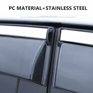 Déflecteurs de vent pour Toyota Highlander 2015-2020, visière de fenêtre en PC avec accessoires auto en acier inoxydable - Product Image 5