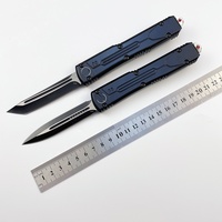 Couteau de poche d'extérieur en acier robuste 8CR13MOV Couteau de chasse à manche en alliage de zinc avec gaine Couteaux pliants tactiques pour l'auto-défense