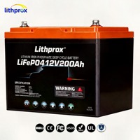 Batterie LFP au phosphate de fer et de lithium 12,8 V 200 Ah à décharge profonde pour camping-car, chariot de golf, marine, camping, solaire avec connecteur Anderson