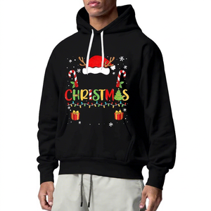Sweat à capuche décontracté pour homme, automne, avec poche kangourou avant, 100% coton molletonné, fermeture à cordon, design imprimé numérique - Product Image 1