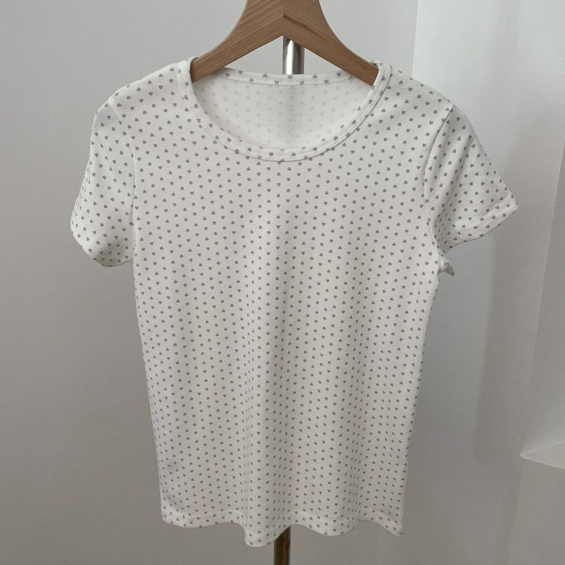 Blue Heart on White - T-Shirt