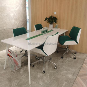 Chaise de bureau pivotante au design moderne avec revêtement en cuir synthétique en promotion - Product Image 5
